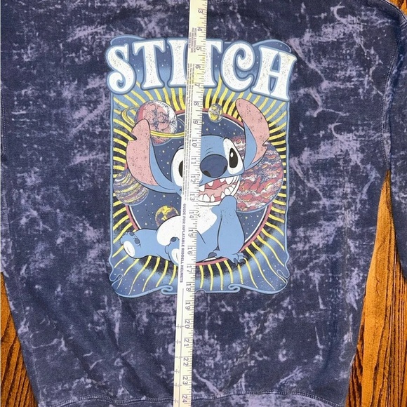 Disney Lilo & Stitch Sweatshirt Size XS - Blue Stitch Tie Dye Sweatshirt - Picture 7 of 8
